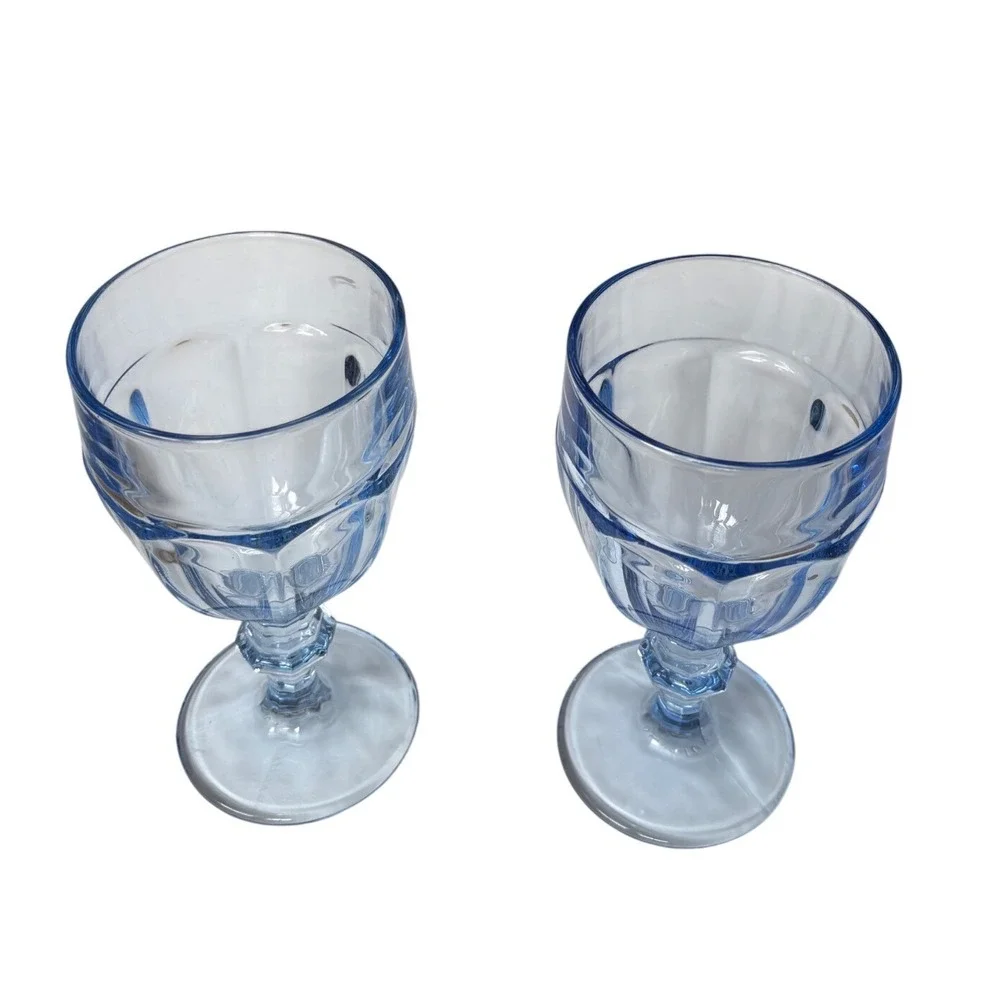 Vintage Set of 2 Libbey‎ Gibraltar Water Goblets